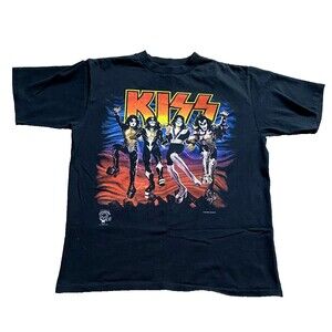 Vtg 1996 Kiss Destroyer 20 Years of Destruction 2-Sided L All Sport USA T-Shirt
